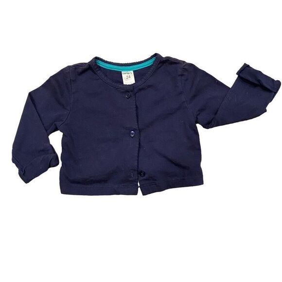 Carter’s Navy Cardigan Button Front Top Size 24 Months - Picture 1 of 6